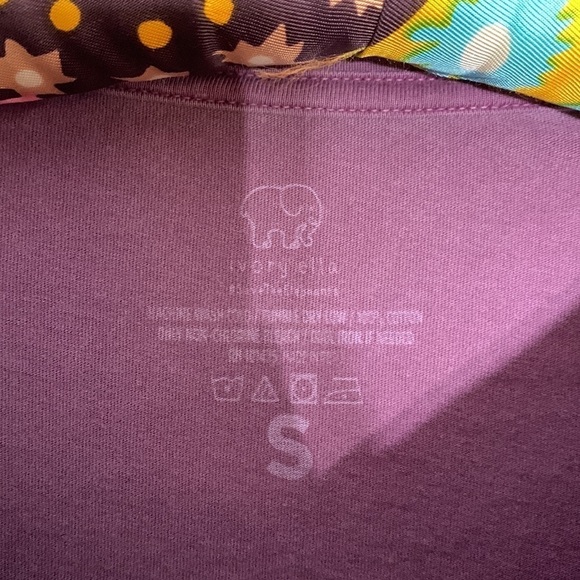 Ivory Ella Stary Night elephant Long sleeve T-shirt purple women’s small - Picture 4 of 5